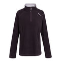 Deep Plum-Black - Front - Regatta Great Outdoors Womens-Ladies Montes Half Zip Fleece Top