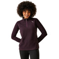 Deep Plum-Black - Side - Regatta Great Outdoors Womens-Ladies Montes Half Zip Fleece Top