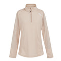 Warm Taupe-Blanc De Blanc - Front - Regatta Great Outdoors Womens-Ladies Montes Half Zip Fleece Top