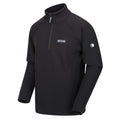 Ash - Close up - Regatta Great Outdoors Mens Kenger Half Zip Honeycomb Fleece