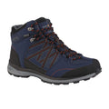 Navy-Burnt Salmon - Back - Regatta Mens Samaris Mid II Hiking Boots