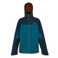 Moroccan Blue-Navy-Moonlight Denim - Front - Regatta Mens Birchdale Waterproof Hooded Jacket