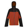 Red Ochre-Black - Front - Regatta Mens Birchdale Waterproof Hooded Jacket