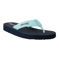 Navy-Aqua Splash - Front - Regatta Womens-Ladies Catarina Flip Flops