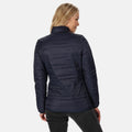 Navy-French Blue - Side - Regatta Womens-Ladies Firedown Quilted Baffled Jacket