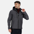 Seal Grey-Black - Back - Regatta Mens Venturer 3 Layer Membrane Soft Shell Jacket