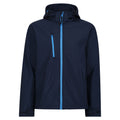 Navy-French Blue - Front - Regatta Mens Venturer 3 Layer Membrane Soft Shell Jacket