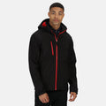 Black-Red - Back - Regatta Mens Venturer 3 Layer Membrane Soft Shell Jacket