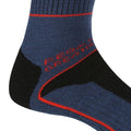 Dark Denim-Orange-Black - Back - Regatta Mens Samaris 3 Season Socks (Pack of 2)