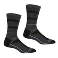 Black-Dark Steel - Front - Regatta Mens Samaris 3 Season Socks (Pack of 2)