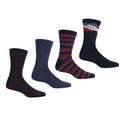 Dark Denim - Back - Regatta Mens Lifestyle Socks (Pack of 4)