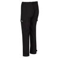 Black - Side - Regatta Great Outdoors Kids Boys Adventure Tech Softshell Trousers