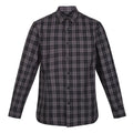 Black-Dark Grey - Front - Regatta Mens Lance Checked Shirt