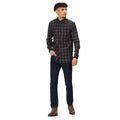 Black-Dark Grey - Side - Regatta Mens Lance Checked Shirt