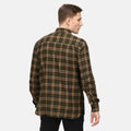 Dark Khaki - Side - Regatta Mens Lance Checked Shirt