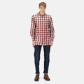 Syrah Red - Front - Regatta Mens Lance Checked Shirt