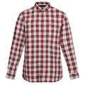 Syrah Red - Back - Regatta Mens Lance Checked Shirt