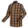 Navy-Umber - Side - Regatta Mens Lance Checked Shirt