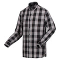 Dark Grey-Black - Side - Regatta Mens Lance Checked Shirt