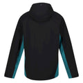 Black-Pacific Green - Back - Regatta Mens Britedale Colour Block Waterproof Jacket