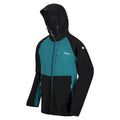 Black-Pacific Green - Side - Regatta Mens Britedale Colour Block Waterproof Jacket