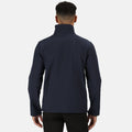 Navy - Side - Regatta Mens Cera V Wind Resistant Soft Shell Jacket