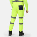 Yellow-Navy - Side - Regatta Mens Hi-Vis Bottoms