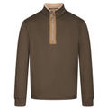 Dark Khaki - Front - Regatta Mens Galador Half Zip Fleece Top