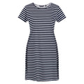 Navy-White - Front - Regatta Womens-Ladies Balia Stripe Swing Dress