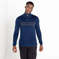 Nightfall Navy-Ebony - Side - Dare 2B Mens Unite Us Knitted Half Zip Sweatshirt