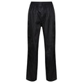 Black - Back - Regatta Womens-Ladies Packaway Rain Trousers