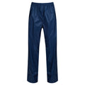 Navy - Front - Regatta Womens-Ladies Packaway Rain Trousers