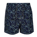 Navy - Front - Regatta Boys Skander II Shark Swim Shorts