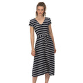 Navy-White - Back - Regatta Womens-Ladies Maisyn Stripe Shirt Dress