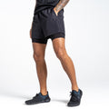 Black - Lifestyle - Dare 2B Mens Recreate II 2 in 1 Shorts