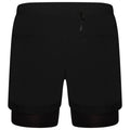 Black - Close up - Dare 2B Mens Recreate II 2 in 1 Shorts