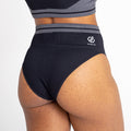 Black-Charcoal Grey - Close up - Dare 2B Womens-Ladies The Laura Whitmore Edit Don't Sweat It Recycled Bikini Bottoms