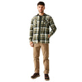 Dark Khaki Check - Side - Regatta Mens Thamos Checked Long-Sleeved Shirt