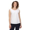 White - Side - Regatta Womens-Ladies Bridgidine Linear Tank Top