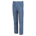 Coronet Blue - Side - Regatta Childrens-Kids Highton Stretch Zip-Off Walking Trousers