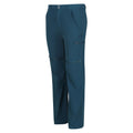 Moroccan Blue - Side - Regatta Childrens-Kids Highton Stretch Zip-Off Walking Trousers