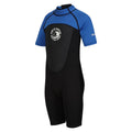 Black-Nautical Blue-White - Side - Regatta Childrens-Kids Shorty Wetsuit