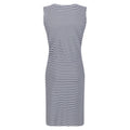 Navy-White - Pack Shot - Regatta Womens-Ladies Fahari Stripe Shift Casual Dress