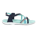 Navy-Ocean Wave - Back - Regatta Womens-Ladies Santa Roma Criss-Cross Sandals