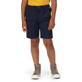 Navy - Close up - Regatta Childrens-Kids Alber Ottoman Shorts