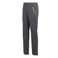 Seal Grey-Black - Side - Regatta Mens Mountain Zip-Off Trousers