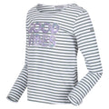 Balsam Green - Close up - Regatta Childrens-Kids Clarabee Slogan Long-Sleeved T-Shirt