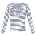 Balsam Green - Front - Regatta Childrens-Kids Clarabee Slogan Long-Sleeved T-Shirt