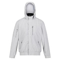 Silver Grey - Front - Regatta Mens Feelding Linear Waterproof Bomber Jacket