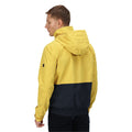 Yellow Gold-Navy - Side - Regatta Mens Feelding Colour Block Waterproof Bomber Jacket